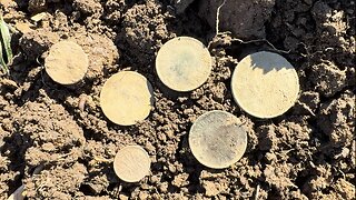 Coin Spill On The Military Ground Metal Detecting