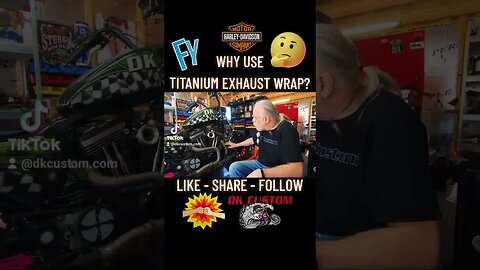 🔧TECH TIP: Titanium Exhaust Wrap #harleydavidson #motorcycle #shorts