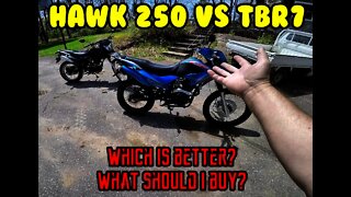 [E64] Hawk 250 vs TBR7 side by side Comparison. Which bike is better, Which should I buy?