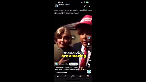 kids dress like trump & killery for halloween