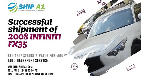 Successful shipment of 2008 INFINITI FX35 Done By ShipA1 Transport | @shipA1392