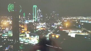 Reunion tower St. Patrick's Day light show, Dallas TX