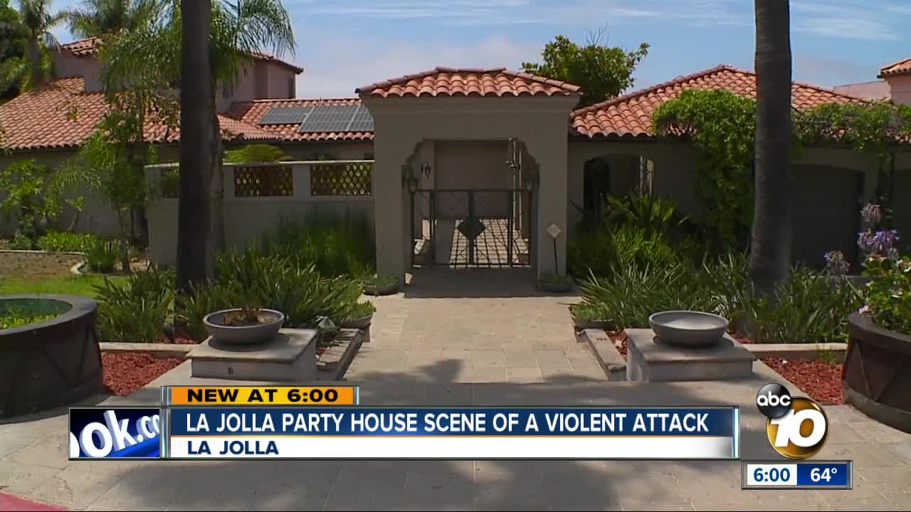La Jolla party house scene of violent attack