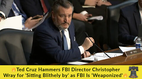 🔥Ted Cruz Hammers FBI Director Christopher Wray for 'Sitting Blithely by' as FBI Is 'Weaponized'🔥