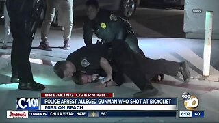 Police arrest man accused of shooting rifle at bicyclist on Mission Beach boardwalk