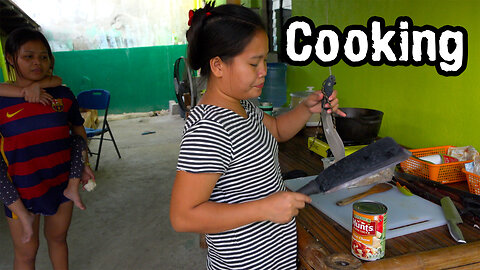 Filipina Wife Uses 2 Of My GOOD Knives As Can Opener While Cooking Spaghetti and Fried Chicken!