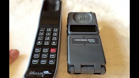The two vintage Motorola cellular phones for which I am nostalgic