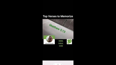 Top Verses To Memorize, Matthew 5:13