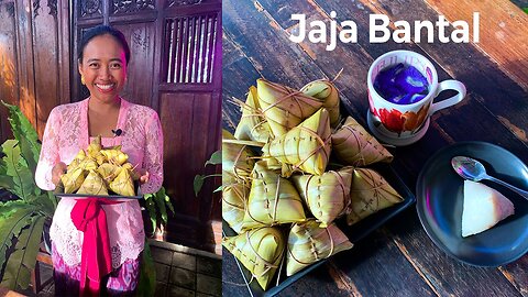 Jaje Bantal Biu, Kue Bantal, Balinese style Sticky Rice and Banana Parcels