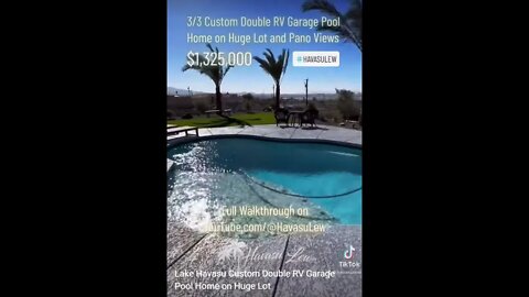 Lake Havasu Custom Double RV Garage Pool Home on Huge Lot