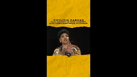 @phyliciarashad Your journey is your journey, stop comparing yours to others