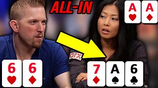 Pocket Aces DESTROY Set of Sixes - Ouch! Set over Set | Hand of the Day presented by BetRivers