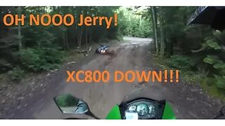 XC800 Crashes On Muddy Trails & KLR650 Rider Watches