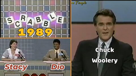 Chuck Woolery | Scrabble (1989) | Stacy vs Dio Jeannie vs CB| Full Episode | Game Show