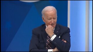 Biden Picks His Teeth & Stares Blankly While Reporter Asks Putin Question