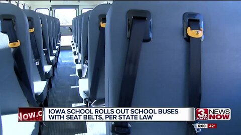 Iowa school rolls out school buses with seat belts, per new state law