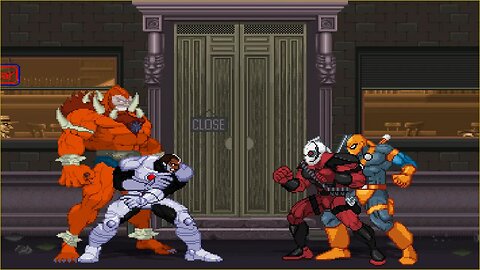 Mugen: Cyborg/Beastman vs Deadshot/Deathstroke