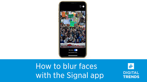 How to blur faces in pictures in the Signal app