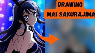 Drawing Mai Sakurajima - Anime Bunny Girl Senpai