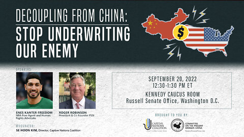 Webinar | Decoupling From China: Stop Underwriting Our Enemy