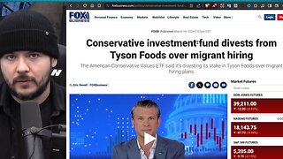 Tysons Food BOYCOTT ERUPTS, Company Wants To Hire CRIMINAL ALIENS, Conservative ETF DUMPS SHARES