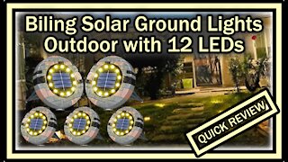 Biling Solar Ground Lights Outdoor with 12 LEDs Warm White 8 Pack (12LED8S-40) QUICK REVIEW