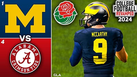 Michigan vs. Alabama | 2024 Rose Bowl Simulation | College Football Playoff | NCAA 14 Revamped Mod