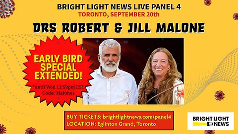 Drs Robert & Jill Malone -Early Bird Special Extended Until Wed 11:59pm