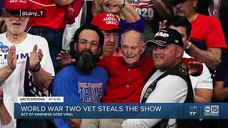 World War II veteran was acknowledged by President Trump at his Phoenix rally