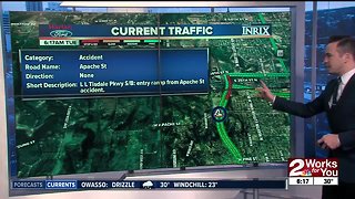 Black ice causing accidents in Tulsa