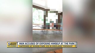 Man accused of exposing himself at park