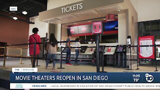 Movie theaters reopen in San Diego
