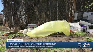 Local church hit by copper thieves, illegal dumping