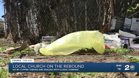 Local church hit by copper thieves, illegal dumping
