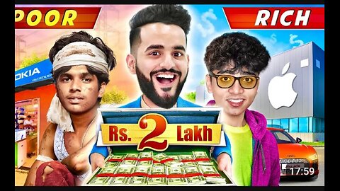 I gave 2,00,000 rs to rich boy vs poor boy to spend in 60 min