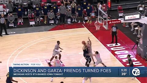 Dickinson and Garza: friends turned foes as Michigan hosts Iowa