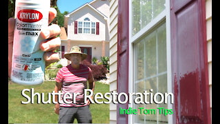 Shutter Restoration on plastic shutters without removing them