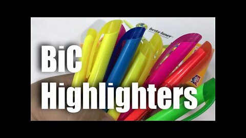 BIC Brite Liner Pocket Chisel Tip Highlighter (Assorted Colors, 12-Count) Unboxing