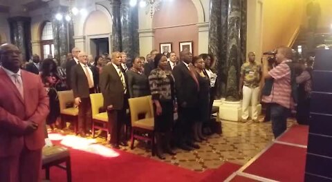 SOUTH AFRICA - Cape Town - President Cyril Ramaphosa unveils inscriptions depicting the values of the Constitution (Video) (Cfi)