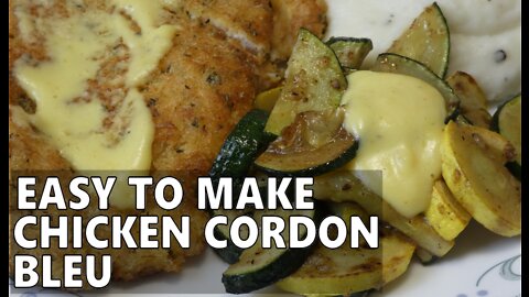Chicken Cordon Bleu w/ Mashed Potatoes & Vegetables