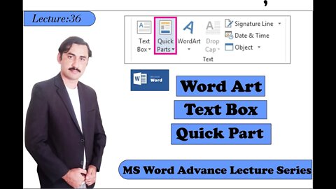 Microsoft Word in Urdu | Text Box | Quick Parts | WordArt|Sadar Khan Tv's Microsoft Word Tutorial