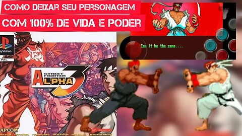 Street fighter Alpha 3 o melhor dos clássicos ps1, mobile emulador todos cheats manhãs #codiguin