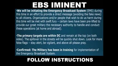 Urgent! EBS Is Coming! Patriots Are Prepared...