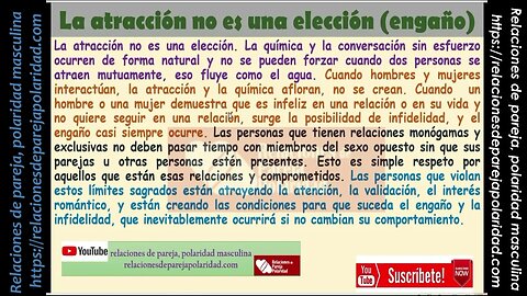 La atracción no es una elección racional no eliges a quien eres atraído engaño - mejorado