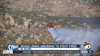 SDG&E sends Aircrane to fight fires