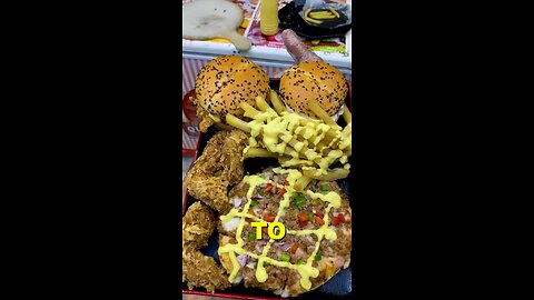 FAMOUS GULSHAN BURGER PLATTER 🍕🍔 #pakistan #foodie #streetfood