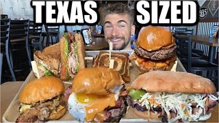 TEXAS SIZED BRISKET & BURGER CHALLENGE | The "Bigger In Texas" Challenge | In Dallas Texas