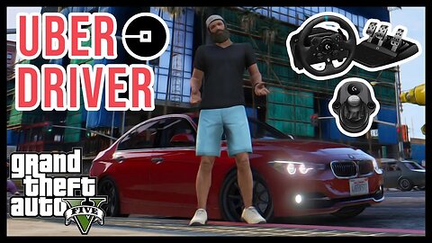 GTA V as an Uber Driver w/ a manual Transmission and Steering Wheel! | Grand Theft Auto V
