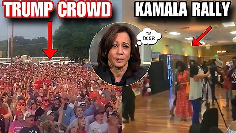 OMG! Kamala Harris Storms Off Stage After Rally Only Draws 60 People!! Trump Winning Big 2024