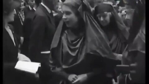 The Queen in Ancient Druid Ceremony 1946